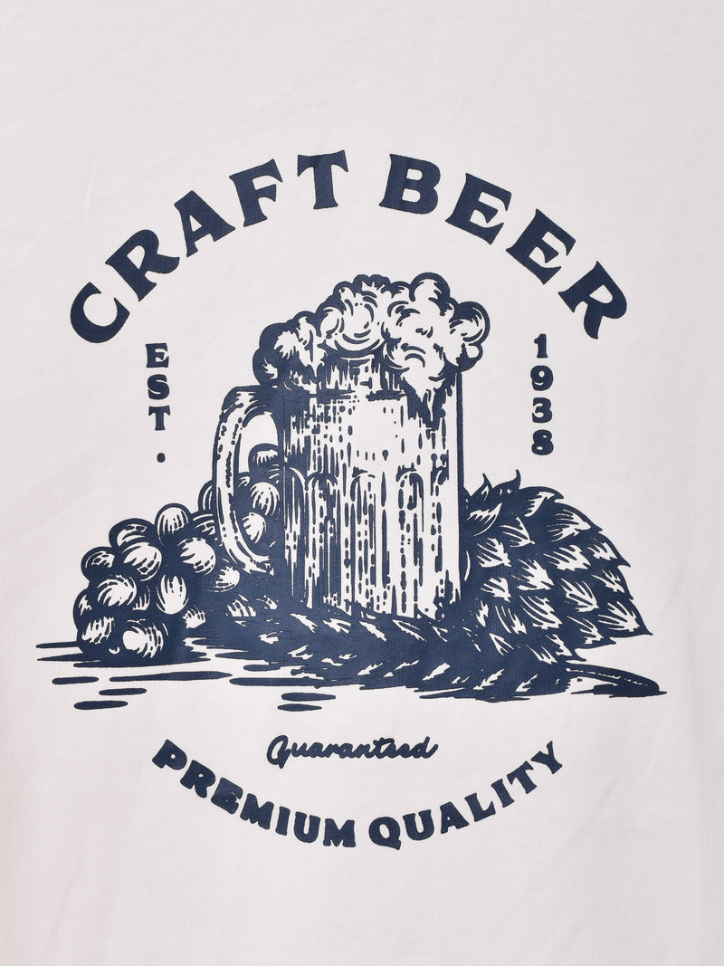 プリント リンガーTシャツ「CRAFT BEER」