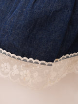 70's Made in USA ”GUNNE SAX" 長袖 デニム プレーリードレス
