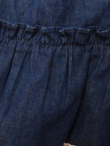 70's Made in USA ”GUNNE SAX" 長袖 デニム プレーリードレス