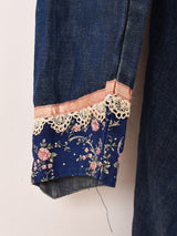 70's Made in USA ”GUNNE SAX" 長袖 デニム プレーリードレス