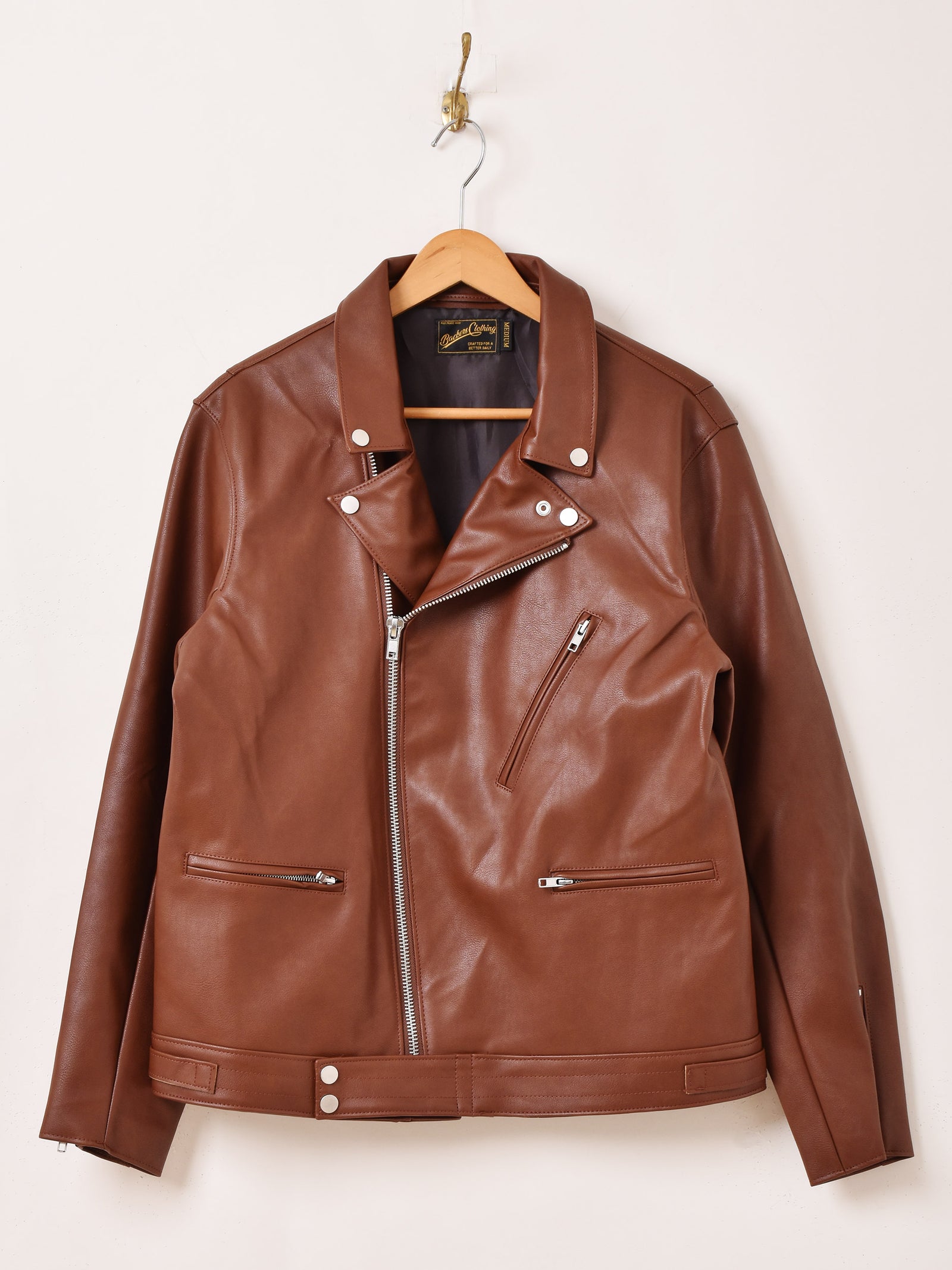 2色展開】Backers フェイクレザー ライダースジャケット – 古着屋Top