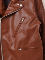 【2色展開】Backers フェイクレザー ライダースジャケット