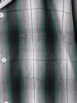 Backers 長袖 シャドウチェック オープンカラーシャツ