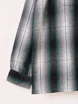 Backers 長袖 シャドウチェック オープンカラーシャツ