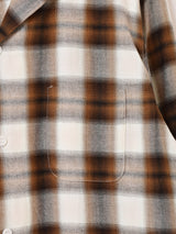 【2色展開】Backers 長袖 シャドウチェック オープンカラーシャツ