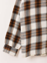 【2色展開】Backers 長袖 シャドウチェック オープンカラーシャツ