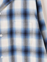 【2色展開】Backers 長袖 シャドウチェック オープンカラーシャツ