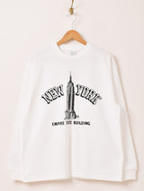【2色展開】 プリント ロングスリーブTシャツ「NEW YORK」