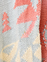 ”POLO COUNTRY” Native Pattern Shawl Collar Cardigan