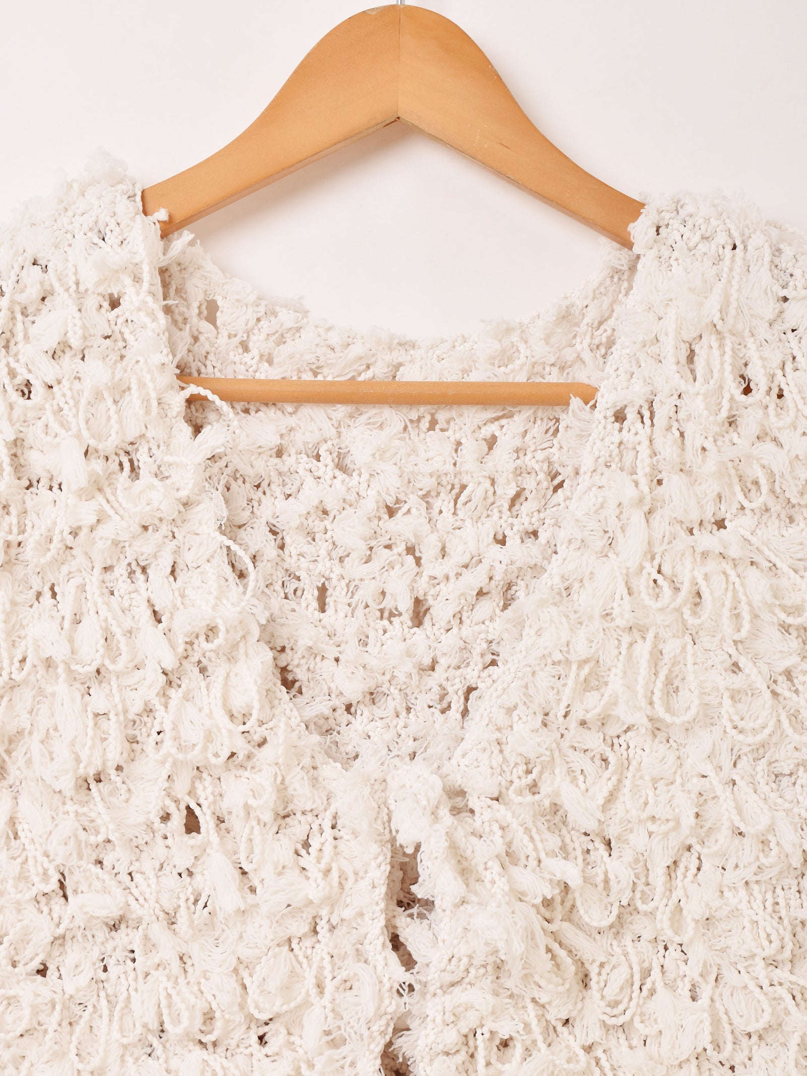 3色展開】Meridian ループヤーン フロントリボン ニットベスト – 古着