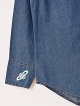 Emerald Motel スペース柄 刺繍 ウエスタン デニムシャツ