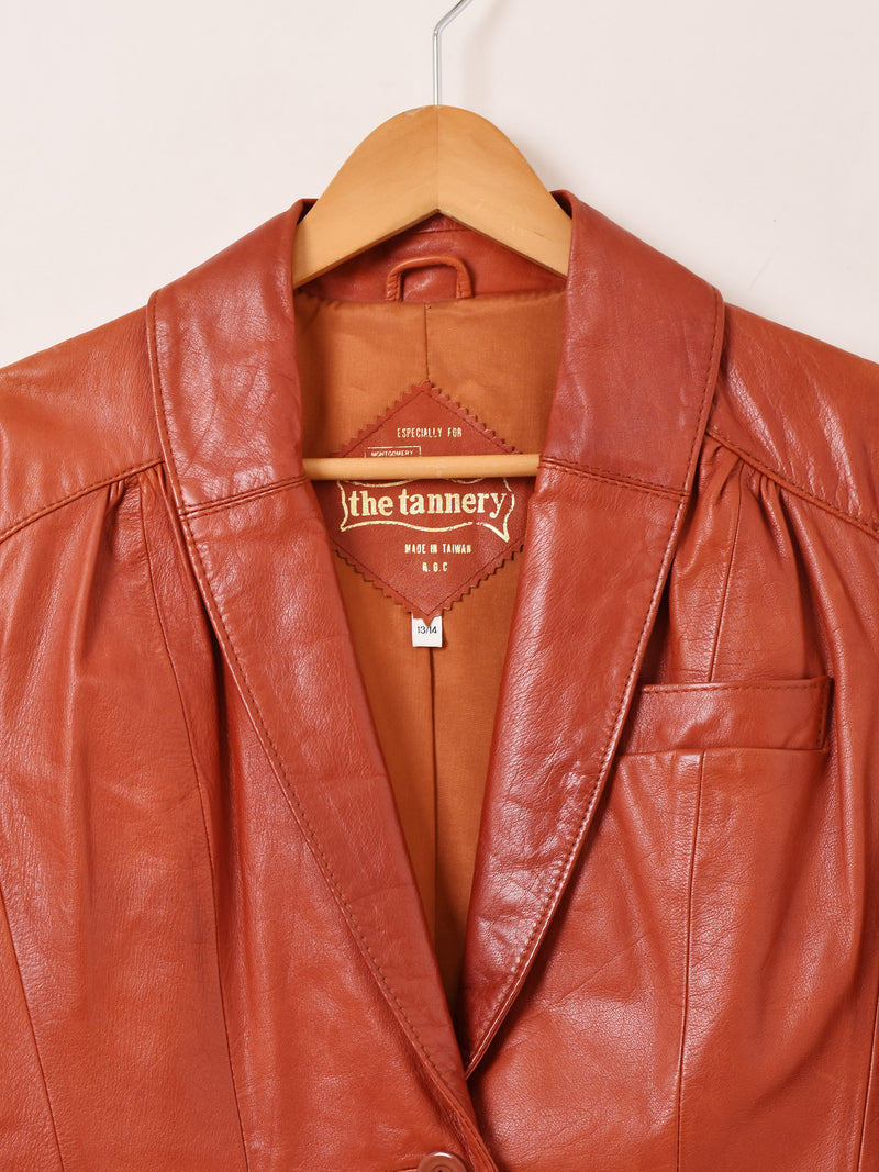 ”MONTGOMERY WARD” the tannery レザーテーラードジャケット
