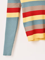 【2色展開】Meridian ボーダー柄 セーター