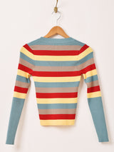 【2色展開】Meridian ボーダー柄 セーター
