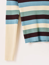 【2色展開】Meridian マルチボーダー柄 セーター