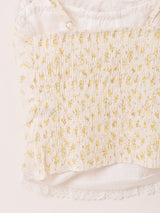 【2色展開】Meridian 小花柄 レース キャミソール