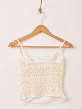 【2色展開】Meridian 小花柄 レース キャミソール