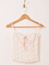 【2色展開】Meridian 小花柄 レース キャミソール