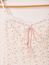 【2色展開】Meridian 小花柄 レース キャミソール