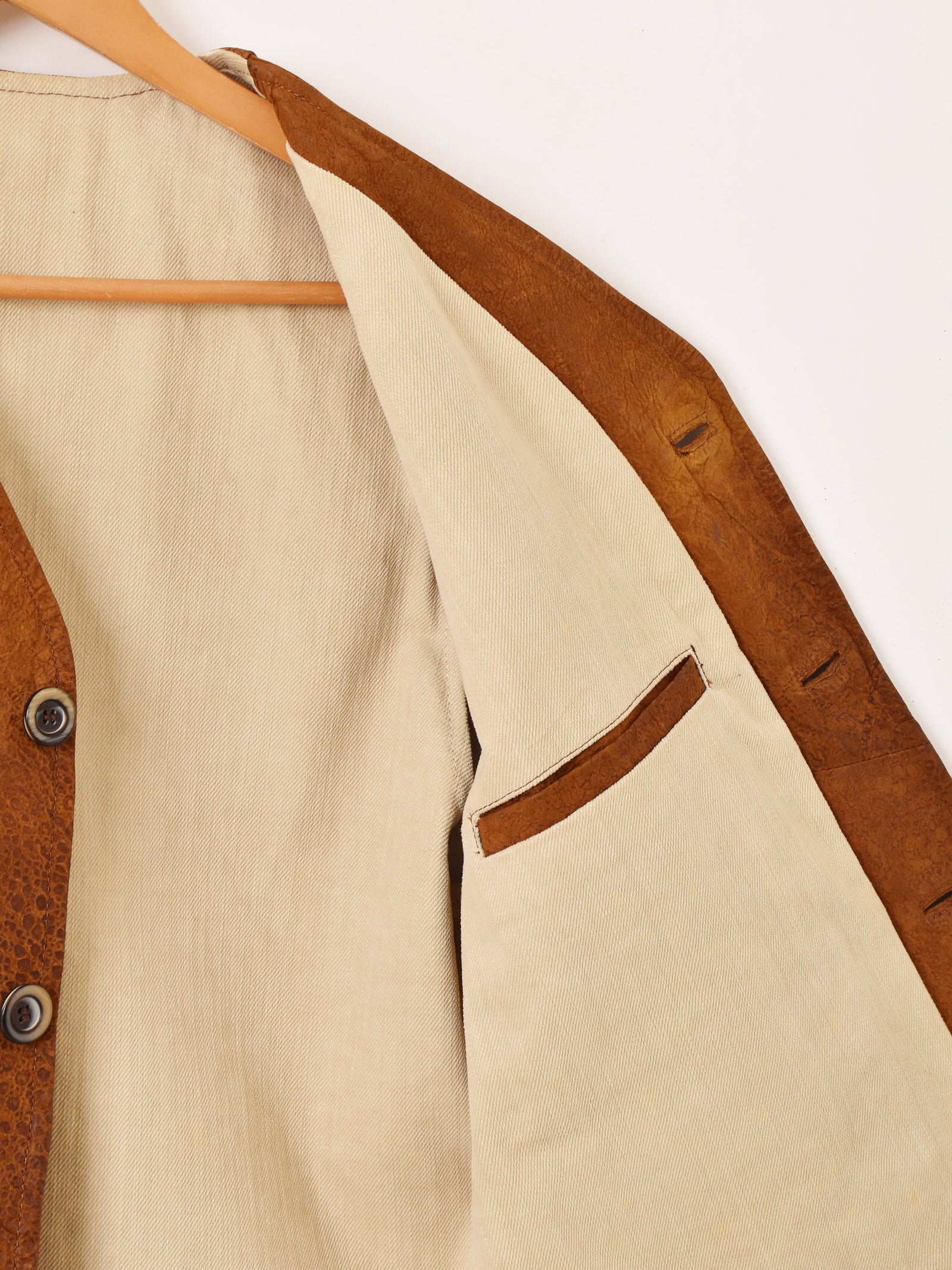 60〜70's レザーハンティングベスト – 古着屋Top of the Hillの