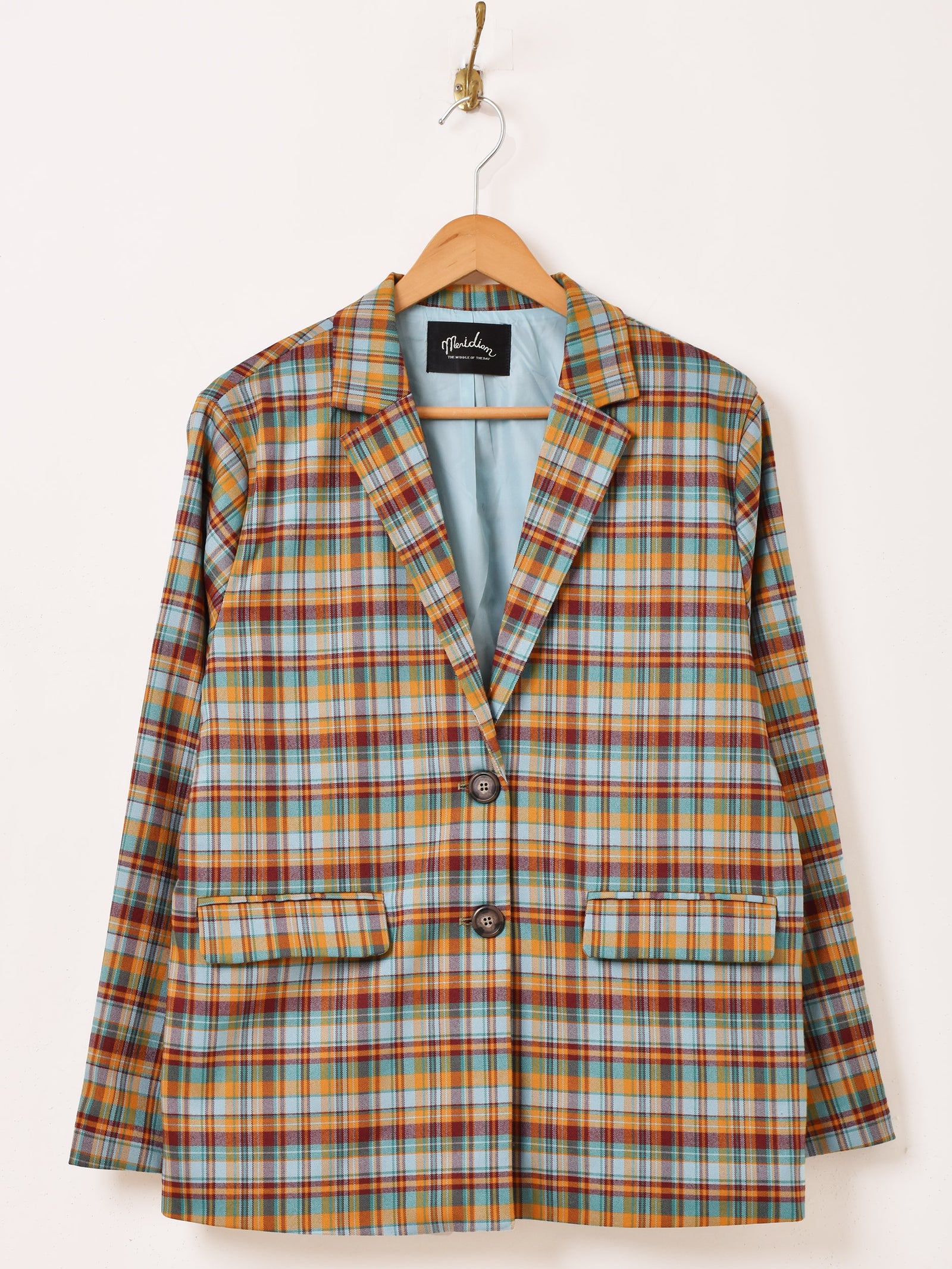 2色展開】Meridian チェック柄 テーラードジャケット – 古着屋Top of