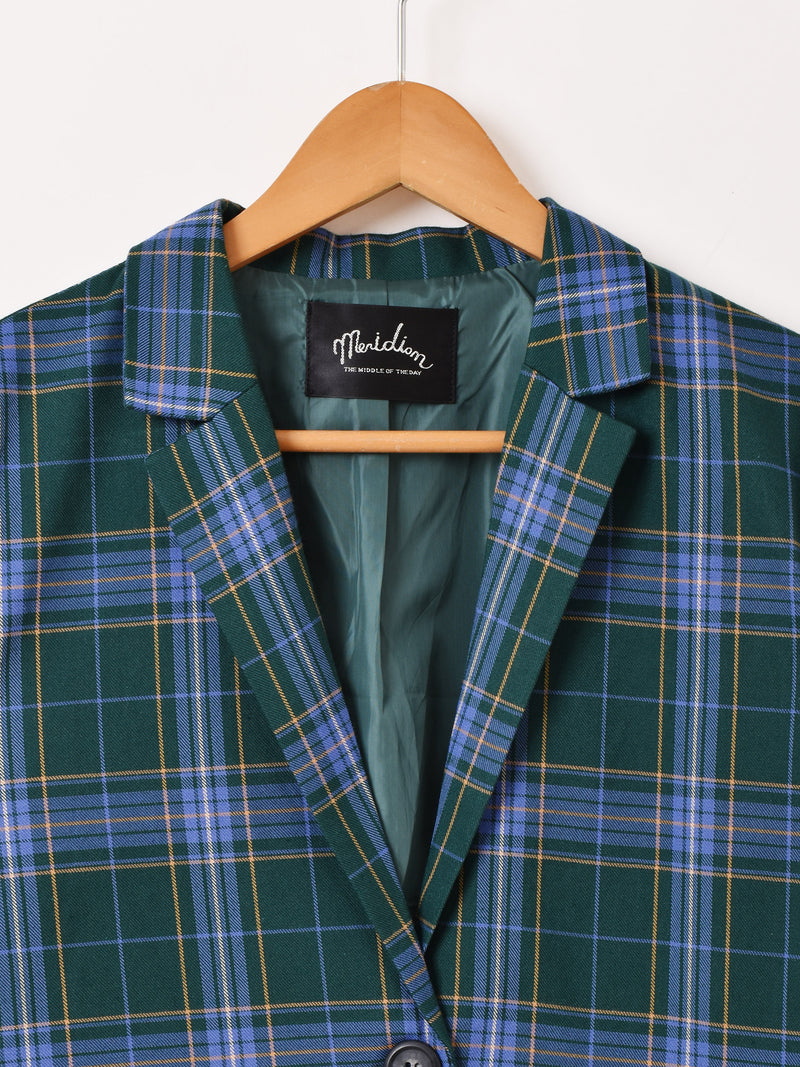 2色展開】Meridian チェック柄 テーラードジャケット – 古着屋Top of