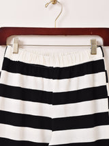 【2色展開】Meridian ボーダー柄 フレアパンツ