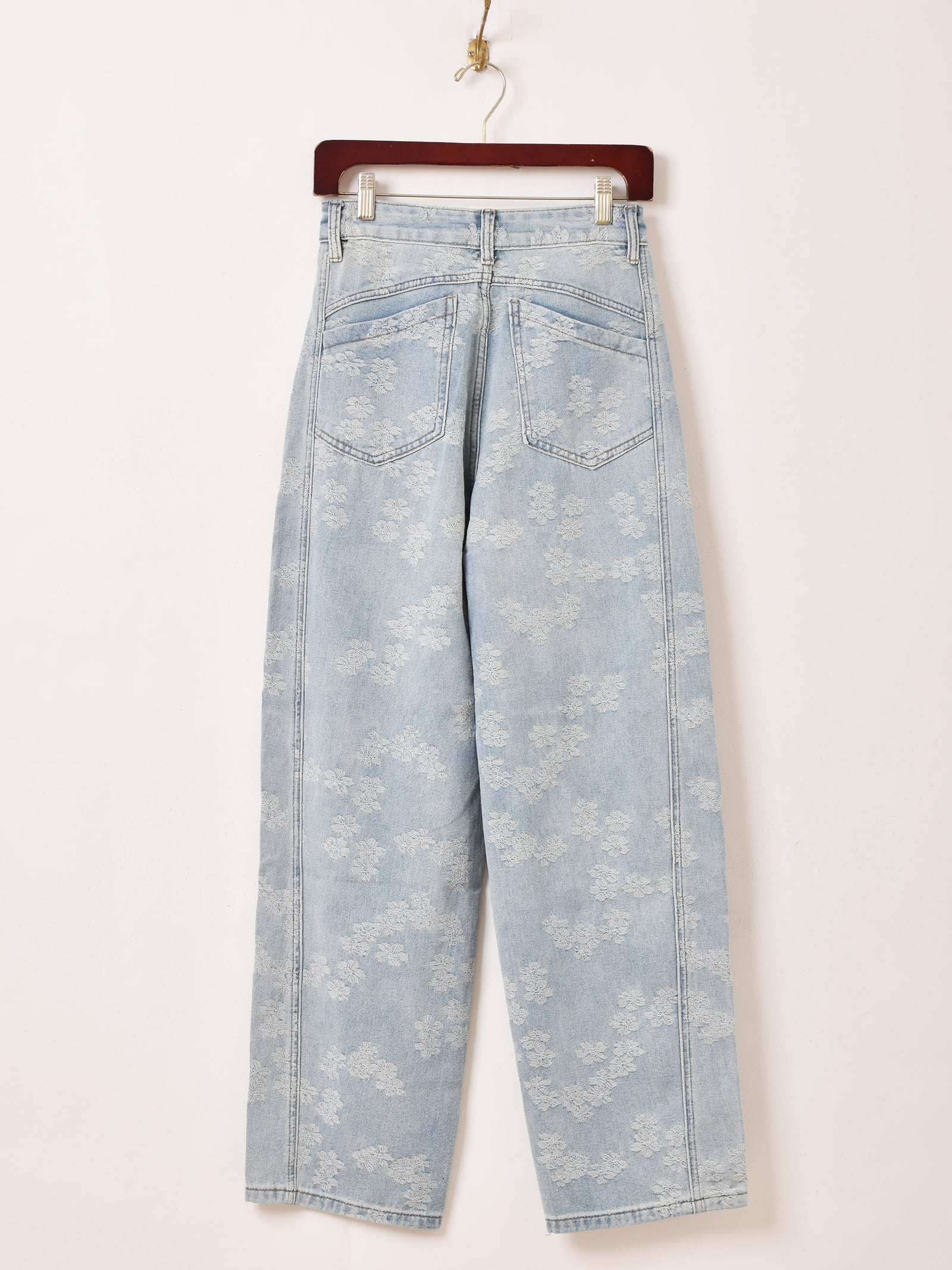 2色展開】Meridian 花柄 ジャガード デニムパンツ – 古着屋Top of the
