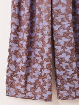 【2色展開】Meridian 総柄 ジャガード コクーンパンツ