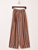 【2色展開】Meridian ストライプ柄 コクーンパンツ