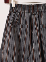 【2色展開】Meridian ストライプ柄 コクーンパンツ