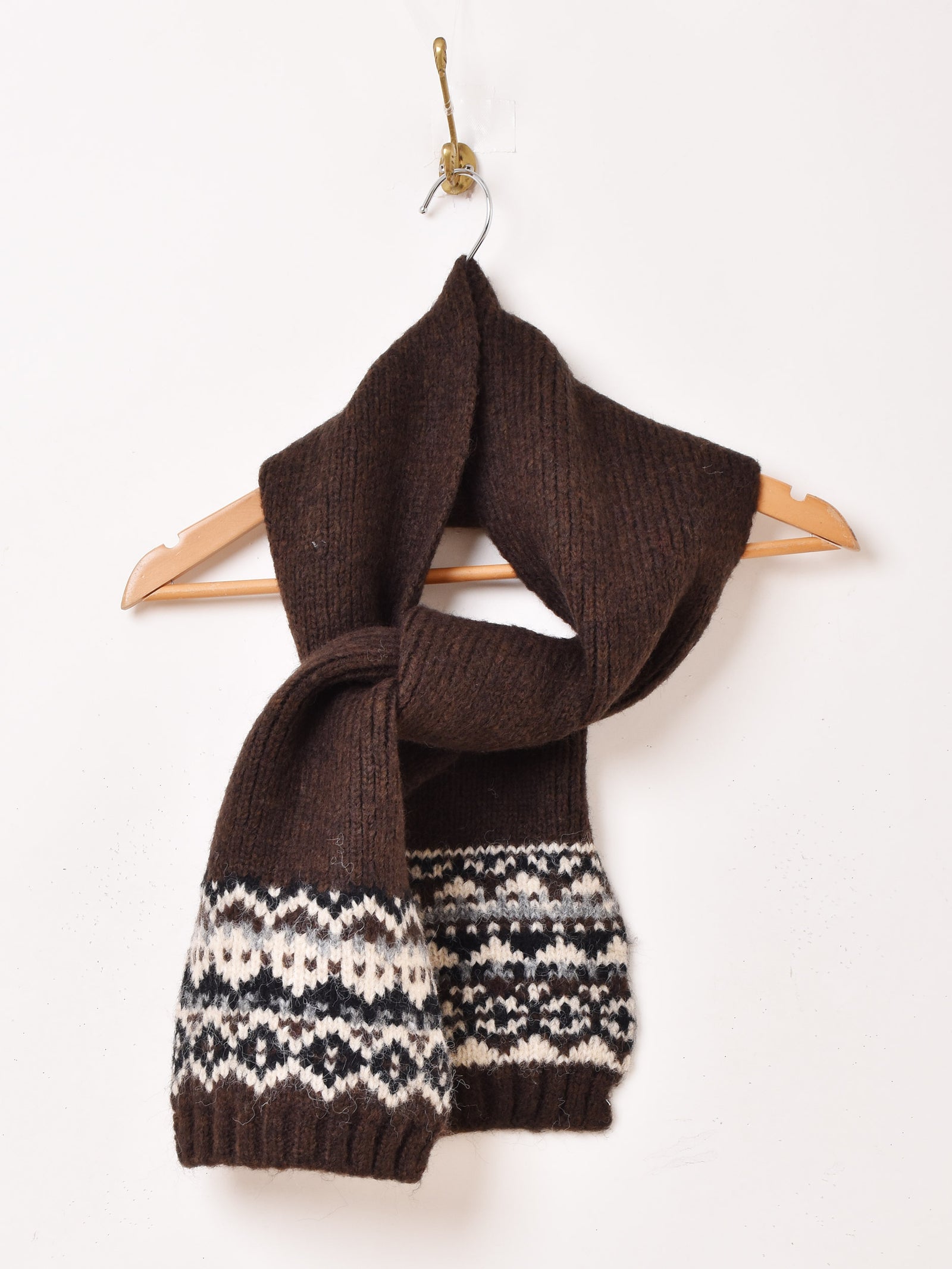 3色展開】フェアアイル柄 ニットマフラー – 古着屋Top of the