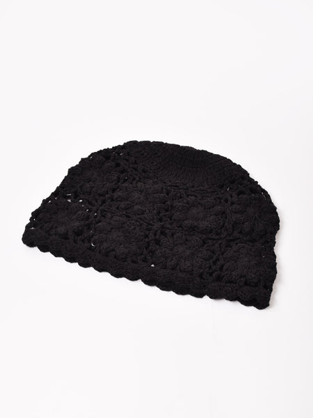 3色展開】フラワークロシェ ニットキャップ – 古着屋Top of the Hillの
