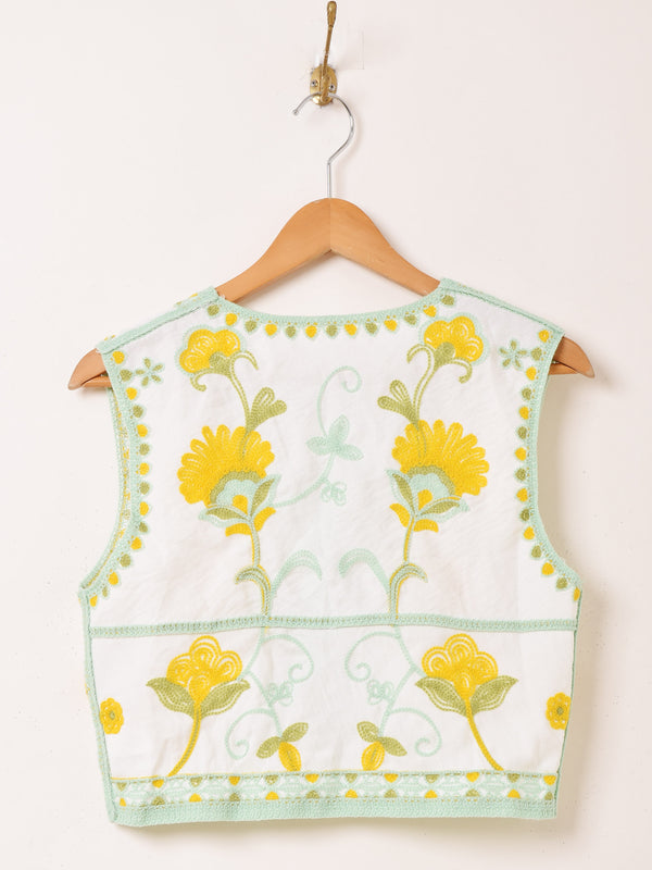 Elcamino オリエンタル刺繍 ベスト