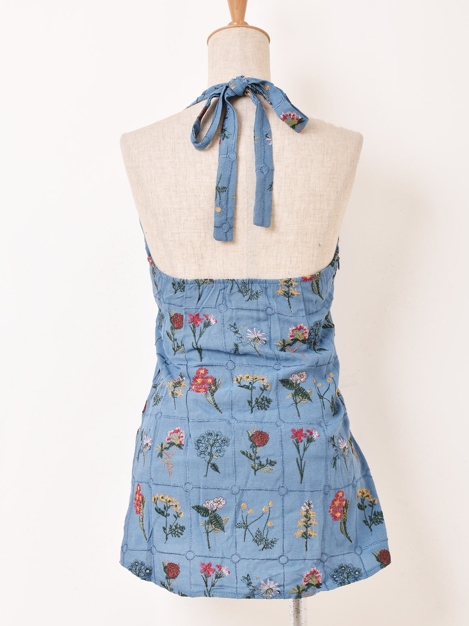 Meridian フラワー刺繍 ホルターネック キャミソール – 古着屋Top of