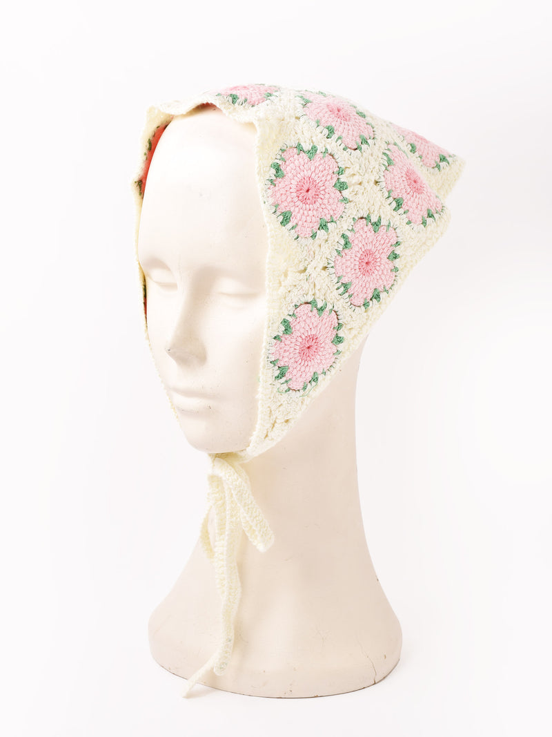 2色展開】花柄 クロシェ バブーシュカ – 古着屋Top of the Hillの
