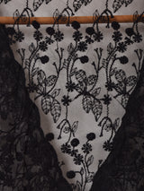 【2色展開】Meridian 花柄 チュール ノースリーブワンピース