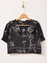 Emerald Motel 星座柄 フリルカラー 半袖ブラウス