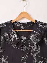 Emerald Motel 星座柄 フリルカラー 半袖ブラウス