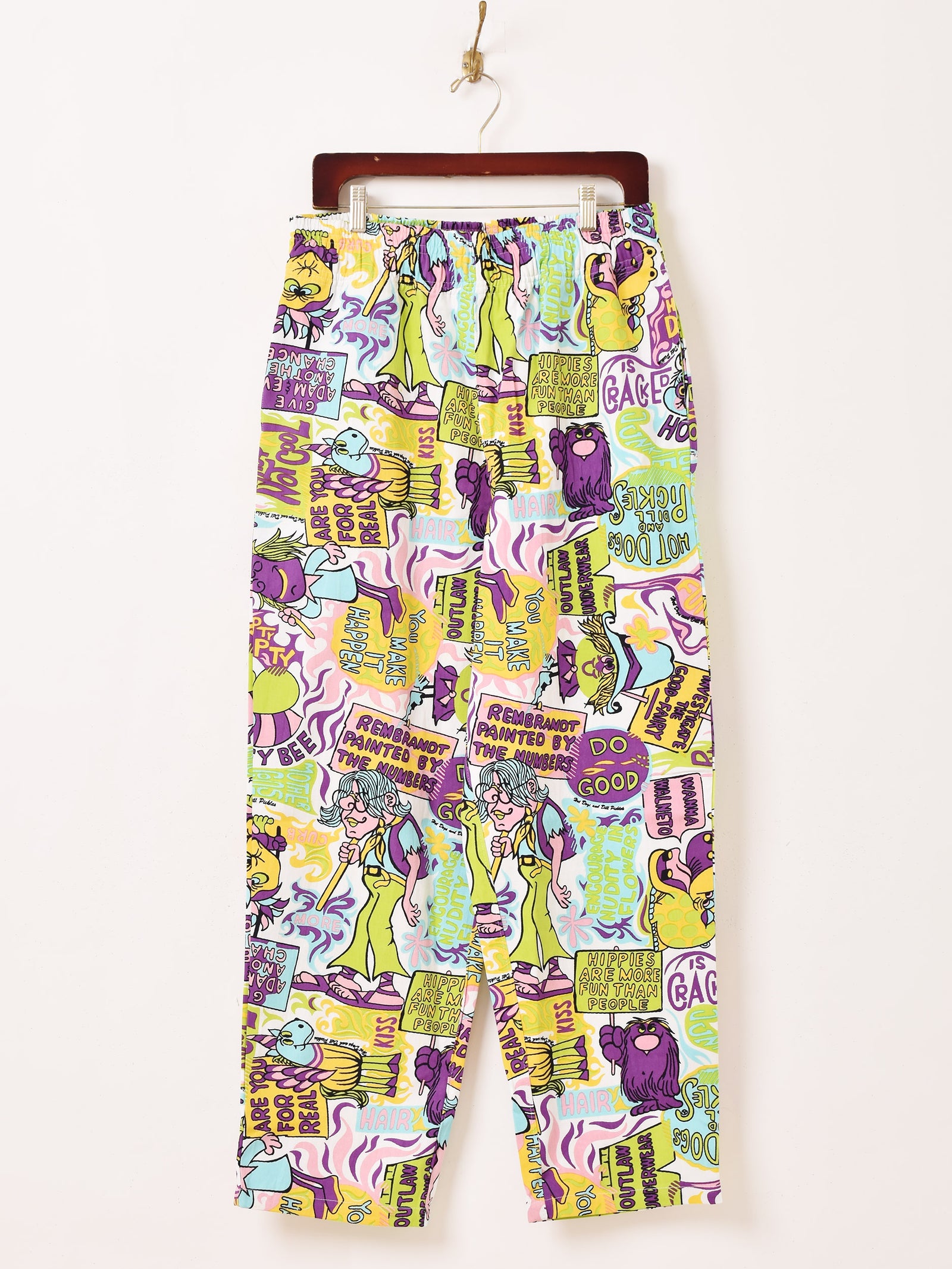 【新品】&エルシー　ポップアートパンツ 2色展開】Backers ポップアート柄 イージーパンツ – 古着屋Top of the