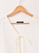 Meridian ラッフルスリーブ 長袖ブラウス