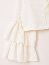 Meridian ラッフルスリーブ 長袖ブラウス