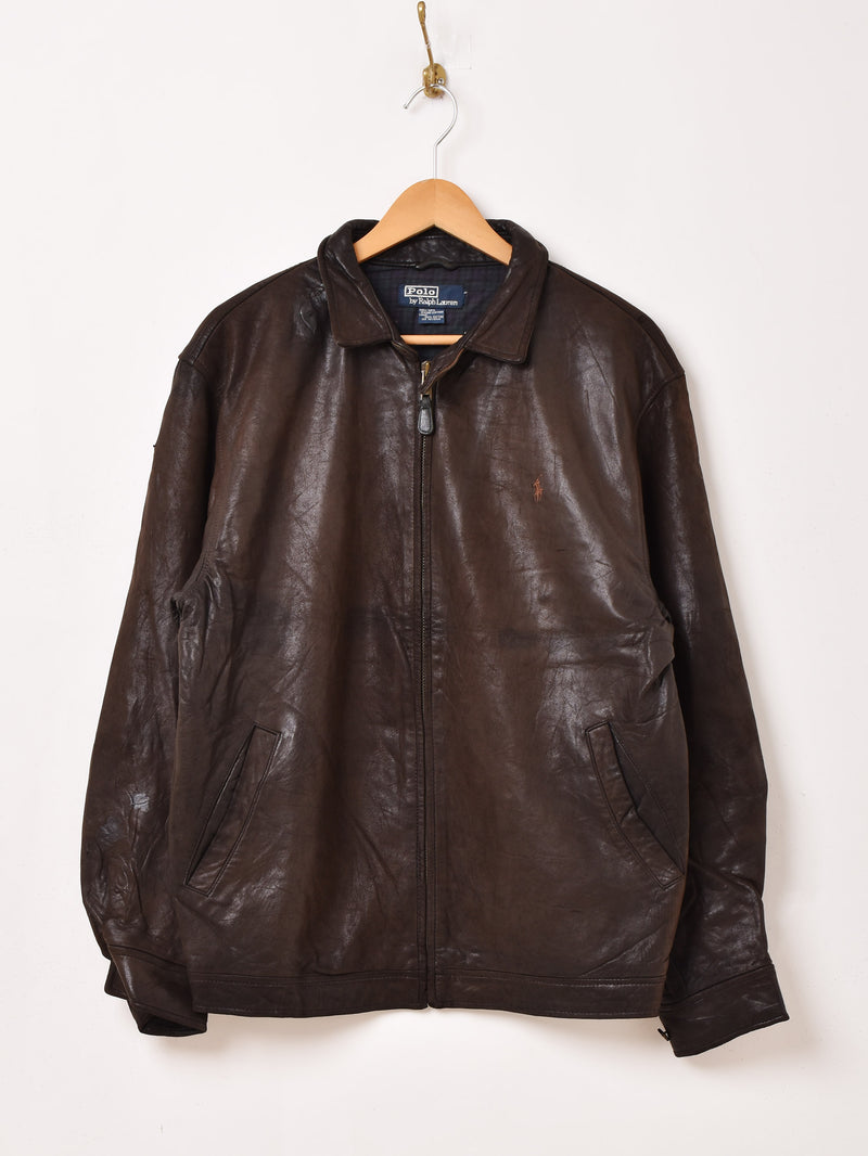 90's "Ralph Lauren" Leather Swing Top