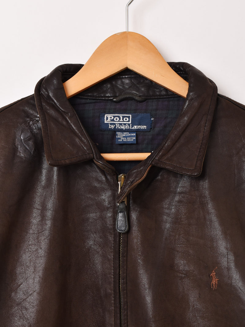 90's "Ralph Lauren" Leather Swing Top