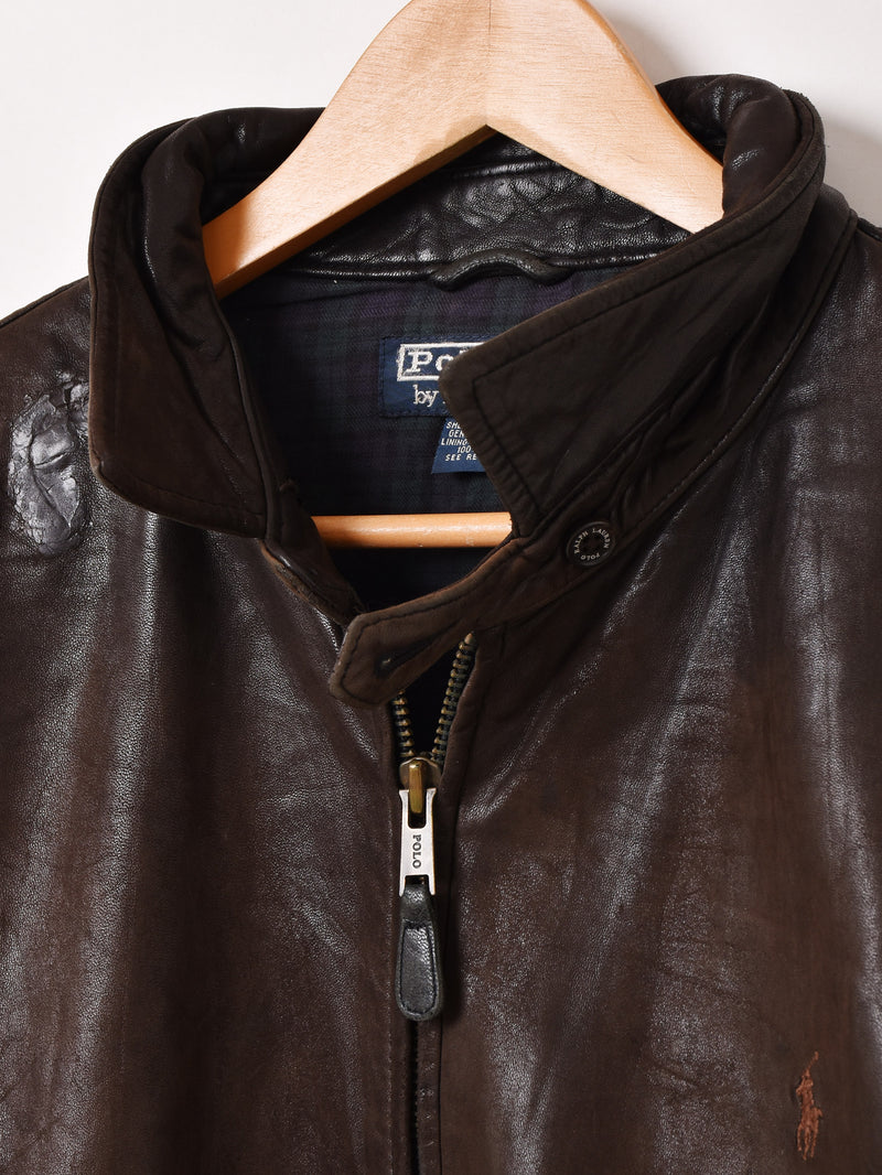 90's "Ralph Lauren" Leather Swing Top