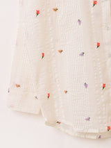 Emerald Motel フラワー刺繍 長袖シャツ