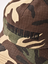 カモフラージュ柄 刺繍入り キャップ「LIFE AND DEATH」