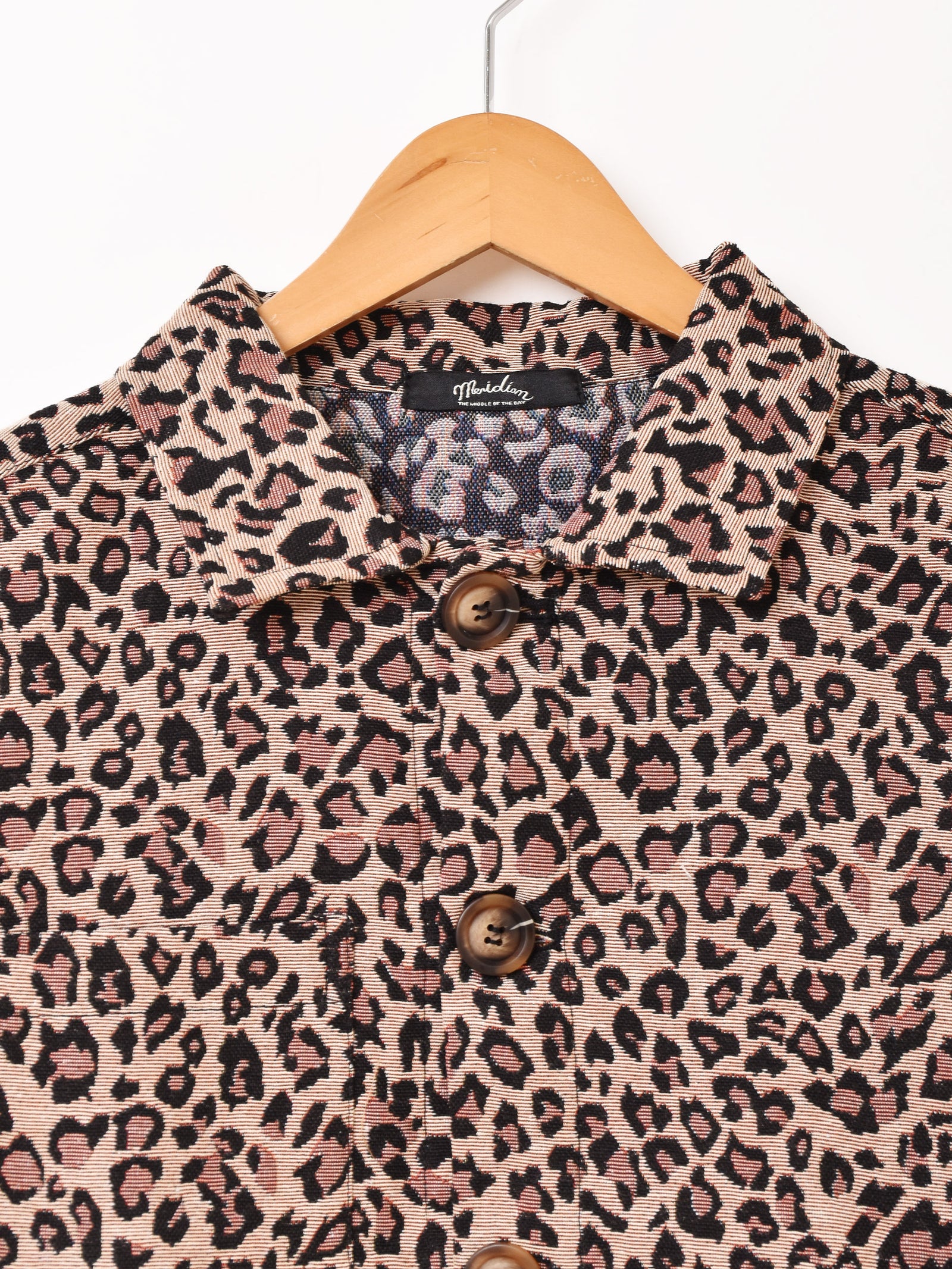 Meridian レオパード柄 クロップド ゴブラン織りジャケット – 古着屋