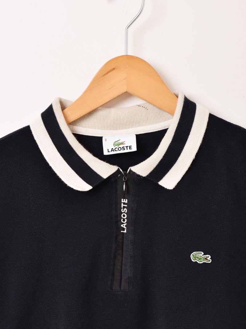 "LACOSTE" ハーフジップ ポロシャツ