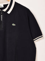 "LACOSTE" ハーフジップ ポロシャツ